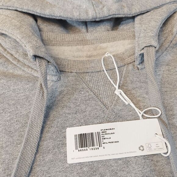 Outerknown Jaspe Fleece Hoodie Organic Cotton Grey Men's Size M - Picture 2 of 4